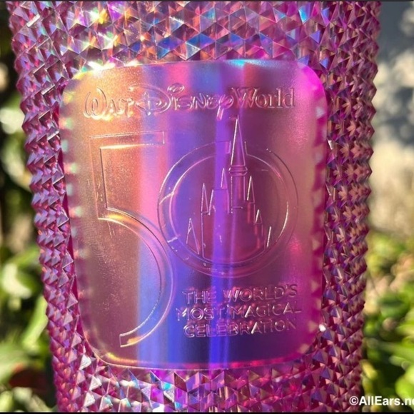 Walt Disney World 50th Anniversary Geometric Starbucks Pink Tumbler - Picture 10 of 16